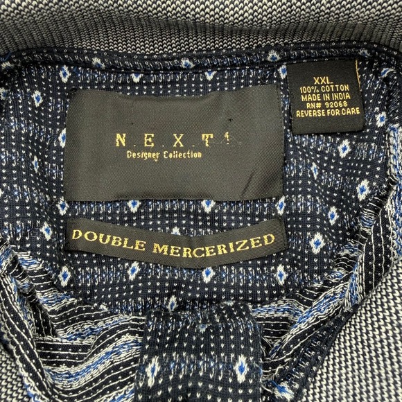 NEXT Designer Collection Mens XXL Button Down Polo Shirt 100% Cotton - Picture 5 of 7